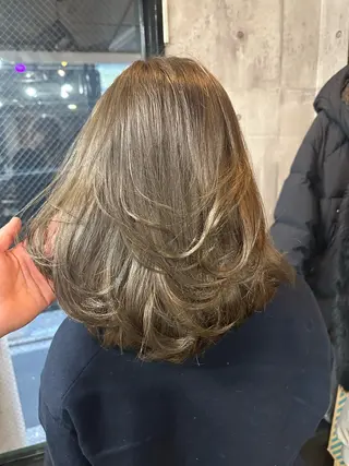 セミロング 剣太郎カットモデル 10㎝カット募集中のヘアスタイル