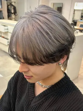 カラー メンズ センターパート/カラ ーメッシュ📍ユリのヘアスタイル