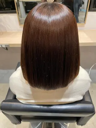 ミディアム パーマ レイヤー♡ショート 石川優奈のヘアスタイル