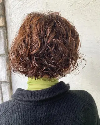 ショート パーマ お任せヘア☘️☘️ 及川渚のヘアスタイル