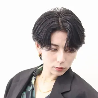 ショート カラー パーマ メンズ 🔥メンズ極🔥韓国 シャドウ/波巻き柿崎のヘアスタイル