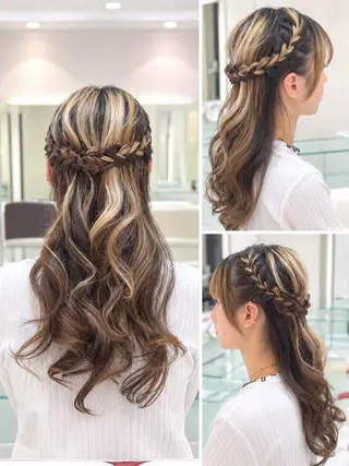 セミロング ヘアアレンジ 佐藤留唯 似合わせ×アレンジのヘアスタイル