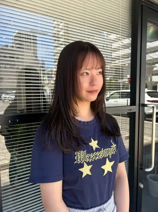 セミロング カラー 鈴木 よつはのヘアスタイル