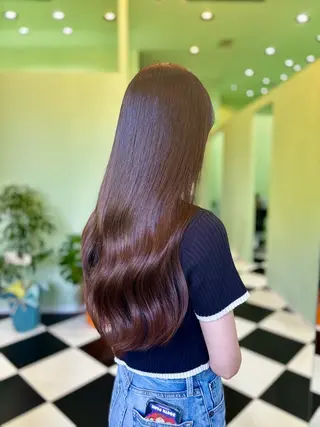 ロング カラー 髪質改善🫧艶カラー 🫧💙佐藤真優のヘアスタイル