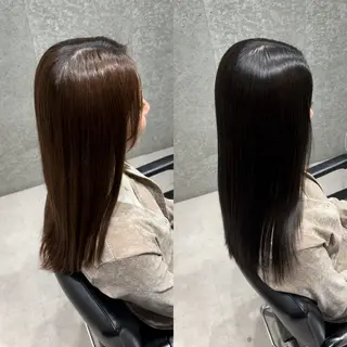 セミロング カラー 髪質改善ヘアケア 艶髪特化/上田のヘアスタイル