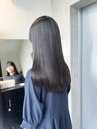 ロング カラー パーマ ヘアアレンジ 艶髪縮毛矯正/透明感 カラー/YUKAのヘアスタイル