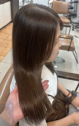 セミロング カラー 頭皮×髪質改善 透明感カラー💎中村のヘアスタイル