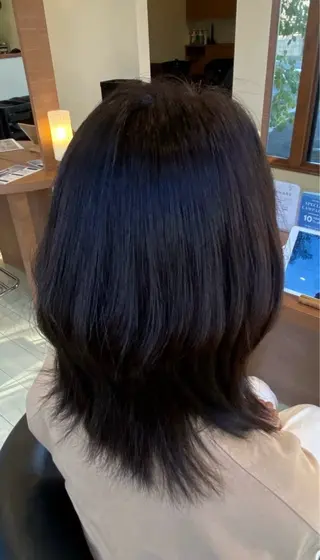ミディアム カラー 艶カラー✨ 河津さくらのヘアスタイル