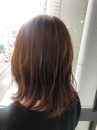 ミディアム カラー 髪質改善&ブリーチ 伊勢 祐一郎のヘアスタイル