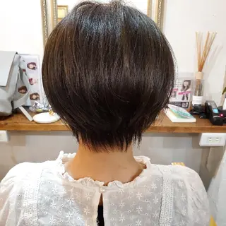 ショート カラー 韓国風レイヤーカット 上手く丁寧早い/マツのヘアスタイル