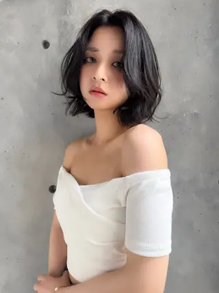 ミディアム カラー Grow by NYNY 打越裕樹のヘアスタイル