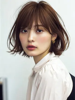 ロング パーマ 透明感×艶カラー ✨️美髪縮毛🍒リオのヘアスタイル