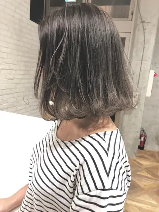 ショート カラー パーマ ヘアアレンジ 銀座/ハイトーン/ hayaka 🖤のヘアスタイル