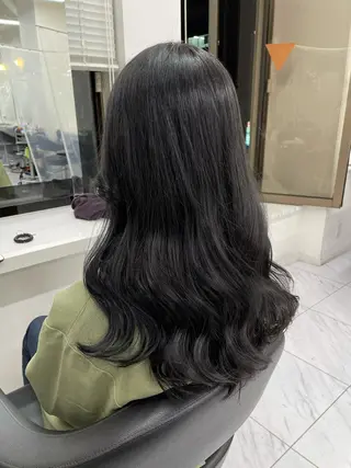 ミディアム カラー パーマ ヘアアレンジ メンズ キッズ ネイル マツエク・マツパ 🦋縮毛/韓国レイヤ ー/透明感カラー🦋のヘアスタイル