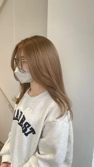 セミロング カラー 福島kico ナカウチのヘアスタイル