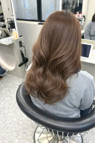 セミロング カラー ヘアアレンジ fumika🎀 ベージュのヘアスタイル