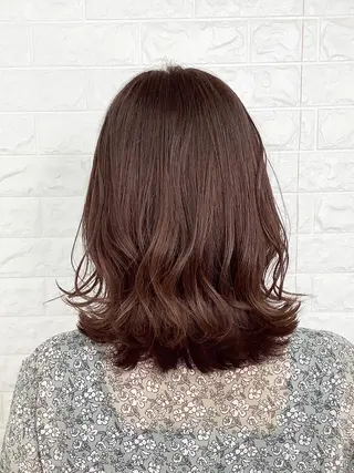 ミディアム カラー 髪質改善縮毛矯正 美容師✂️山崎竜二のヘアスタイル