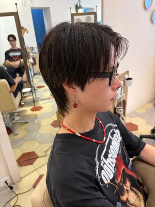 ショート メンズ 菊池大一 溝の口パーマのヘアスタイル