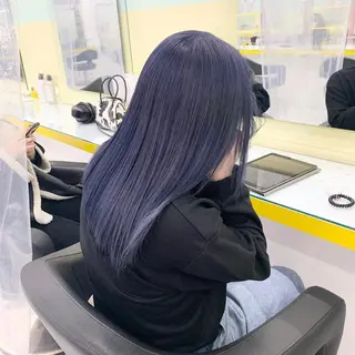 セミロング カラー Over hair_ misakiのヘアスタイル