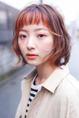 ミディアム カラー 前田 雄のヘアスタイル