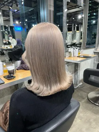 ミディアム 🪞透明感カラー🫧 縮毛矯正🥇かずきのヘアスタイル