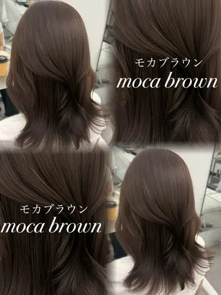 ミディアム 失敗しない顔まわり× 小顔補正レイヤー難波のヘアスタイル