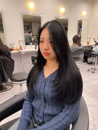 ロング カラー パーマ ヘアアレンジ メンズ 上品＆韓国風 🥀海心🥀のヘアスタイル