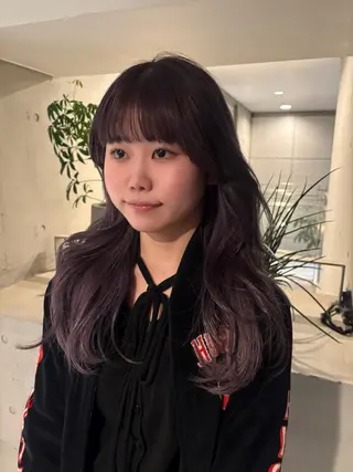 ロング 暖色カラー 奥村陽花のヘアスタイル