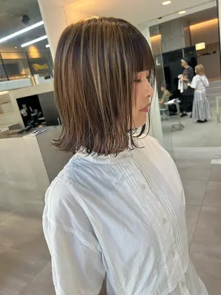 ショート カラー 吉沢遣人/レイヤー 艶カラー/抜け感のヘアスタイル