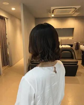 ミディアム カラー パーマ akane/ボブ /ブラウンベージュのヘアスタイル