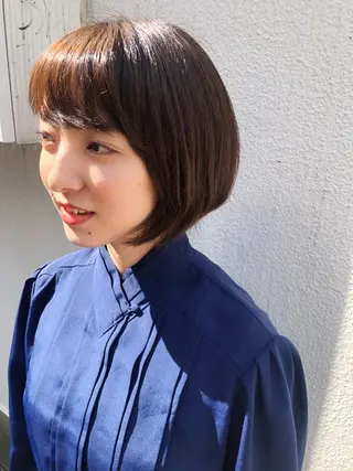 ショート カラー すきバサミを使わない カット✂️✨郡司泰之のヘアスタイル