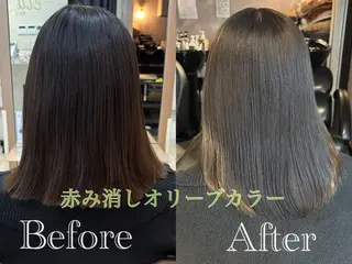 ミディアム カラー 💜eluあやね💜 🫧カラー・縮毛矯正のヘアスタイル