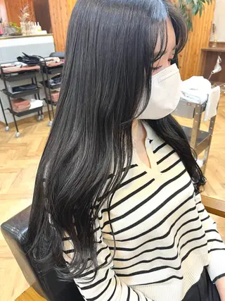 ロング カラー ena/ブリーチなし 透明感・レイヤー🎀のヘアスタイル