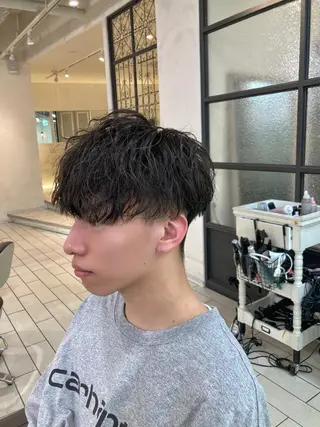 パーマ メンズ 可愛い顔周りカット お任せください✨中川のヘアスタイル