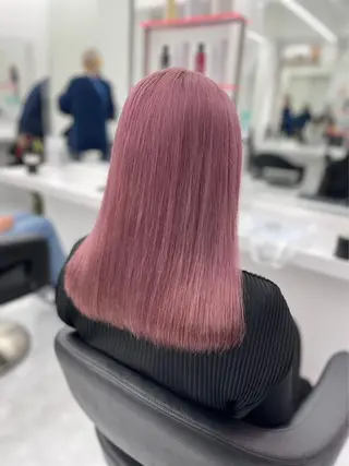 セミロング カラー Over hair_ misakiのヘアスタイル