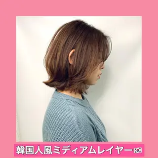 ミディアム カラー K-POP好き美容師 🇰🇷Kai.Yのヘアスタイル