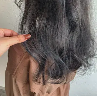 セミロング カラー 満足度🐼◎🌟🌈 村上栞菜のヘアスタイル