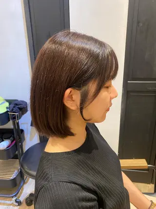 セミロング 新宿/顔周りカット +レイヤー=しずく♩のヘアスタイル