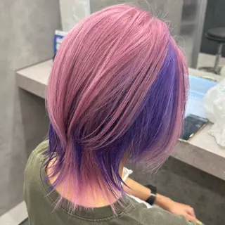 カラー Yoshiいろあそび 八王子/ハイトーンのヘアスタイル