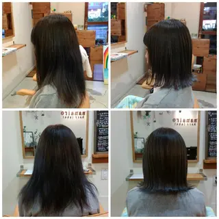 ミディアム 三ツ井 淳華のヘアスタイル