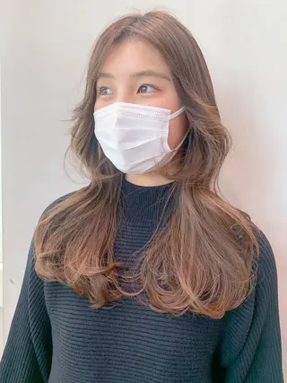 セミロング カラー パーマ ヘアアレンジ ITbyALBUM 松戸のヘアスタイル