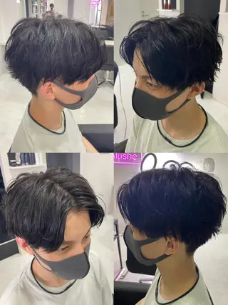 ショート カラー パーマ ヘアアレンジ メンズ 🔥メンズパーマ 特化 渡辺一翔のヘアスタイル