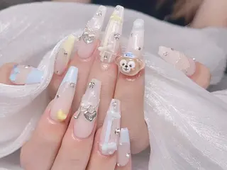 ロング カラー Bling Salonのネイルデザイン