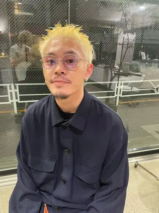 ショート カラー メンズ 艶髪施術 関谷ヒュウのヘアスタイル