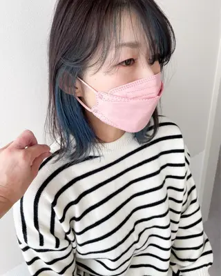 ミディアム カラー 緒方リエ 時短ショート・ボブのヘアスタイル