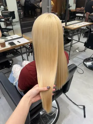 ロング カラー ENA💗NEXT /ハイトーンエクステのヘアスタイル