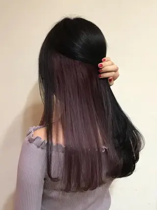 ロング カラー 松村 未央のヘアスタイル