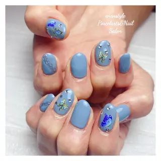 ミディアム ネイル 🐾enen style 🐾のネイルデザイン