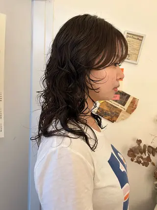 セミロング パーマ maho/垢抜け カラーパーマのヘアスタイル