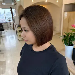 ショート 透明感カラー🤎 ベージュ.nanoのヘアスタイル